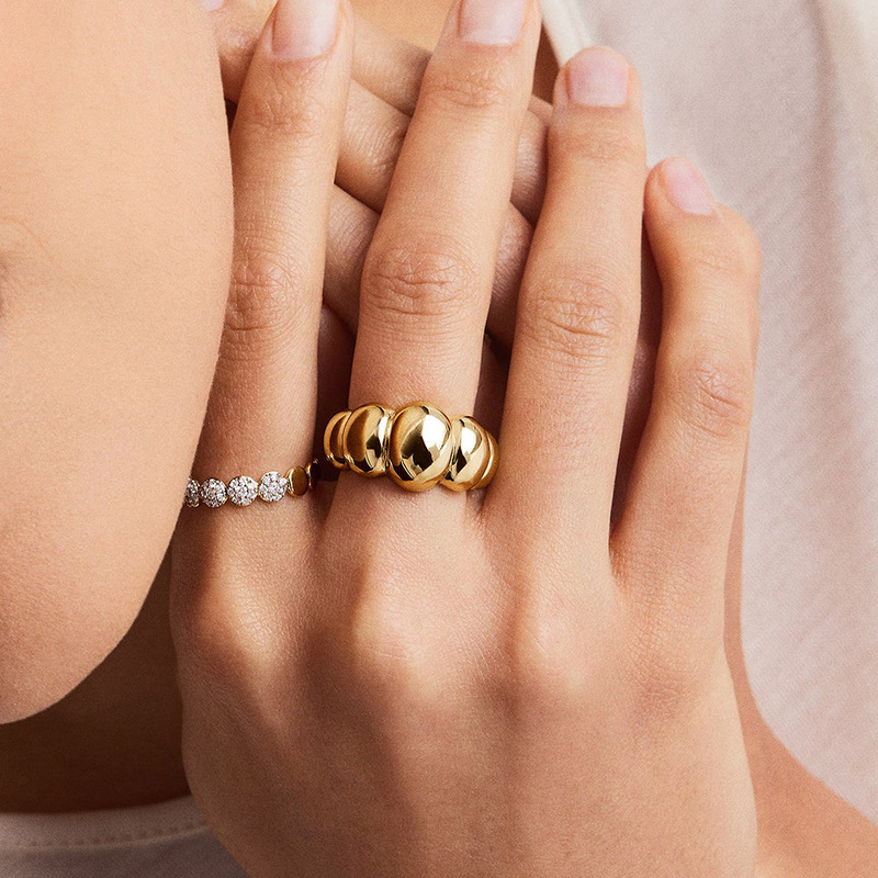 Design Glossy Geometric Women's Ring