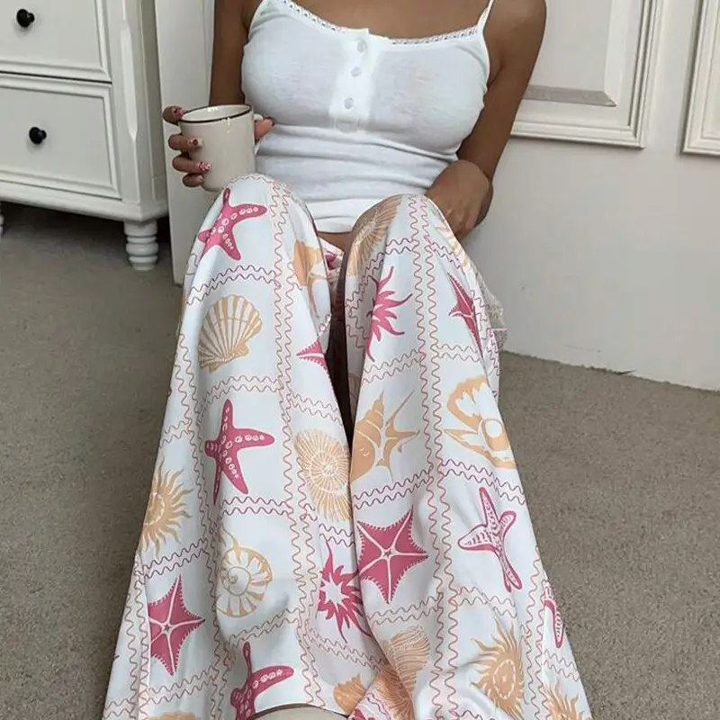Temperament Leisure Trousers Wide-leg Straight Pants Mop Pants Women