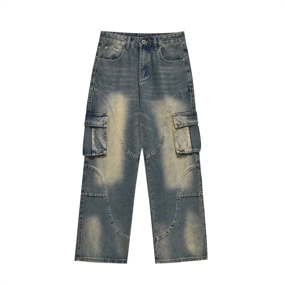 Fashion Work Clothes Pocket Jeans for Men
