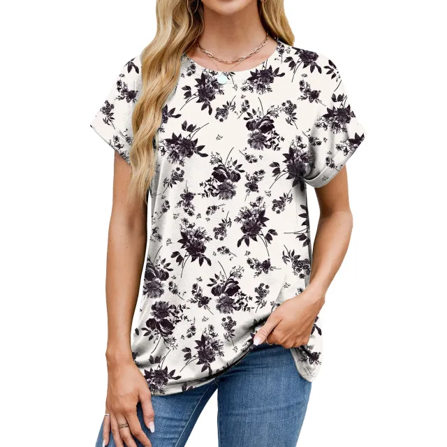 Personality Loose fitting T shirt Top Women Black - Shop at LoveMi