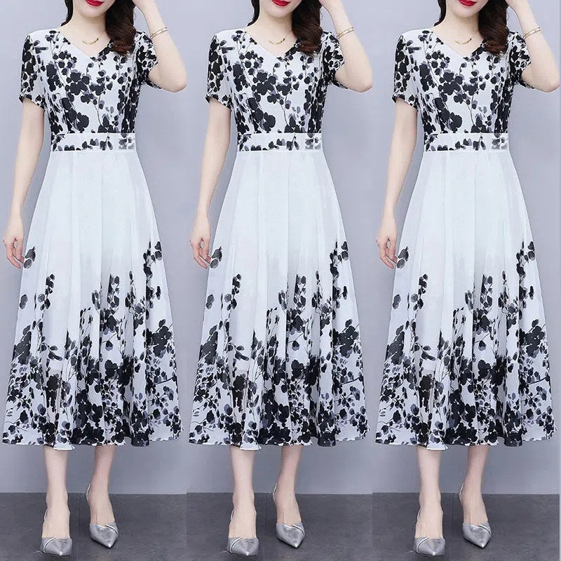 Ethereal And Elegant Chinese-style Midi Dress For Seaside Vacations