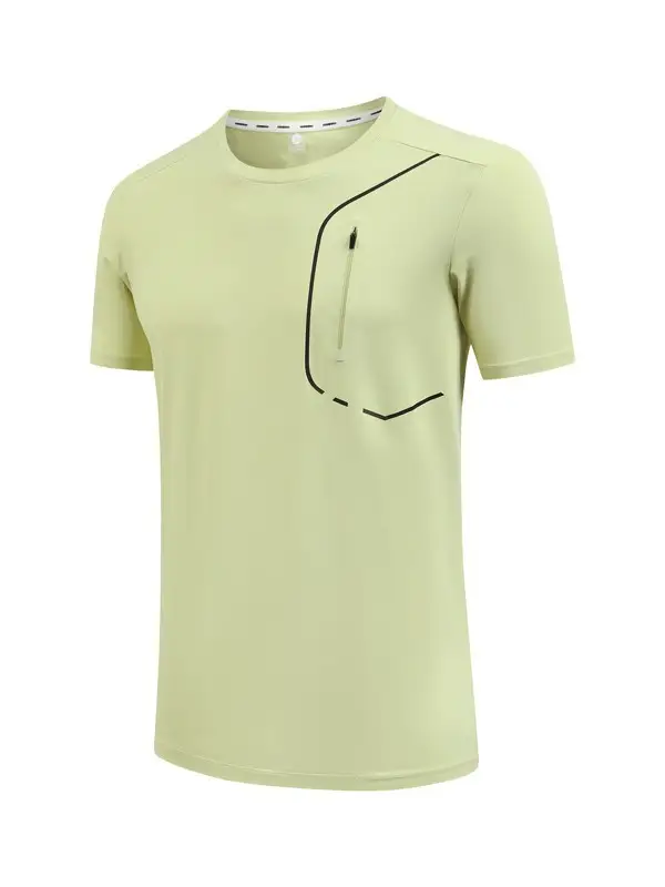 Ice-silk Breathable Round-neck New Mens Top