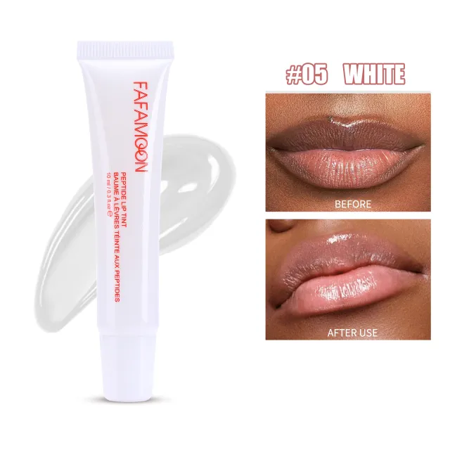 Glossy Lip Glaze Waterproof Long Lasting Lip Gloss Glossy Mirror Tea Red Liquid Lipstick Doodle Lip Korean Makeup 05 White - Shop at LoveMi