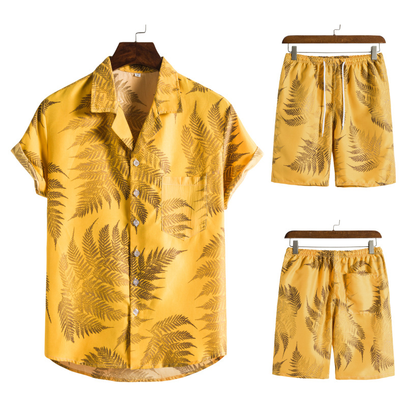 Title 11, Hawaiian Series Beach Style Short-sleeved Shirt...