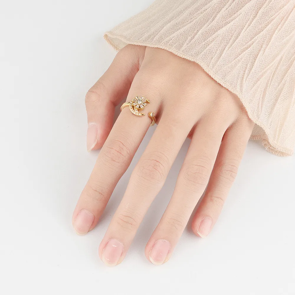 Sterling Silver Anxiety Spinning Ring Opening