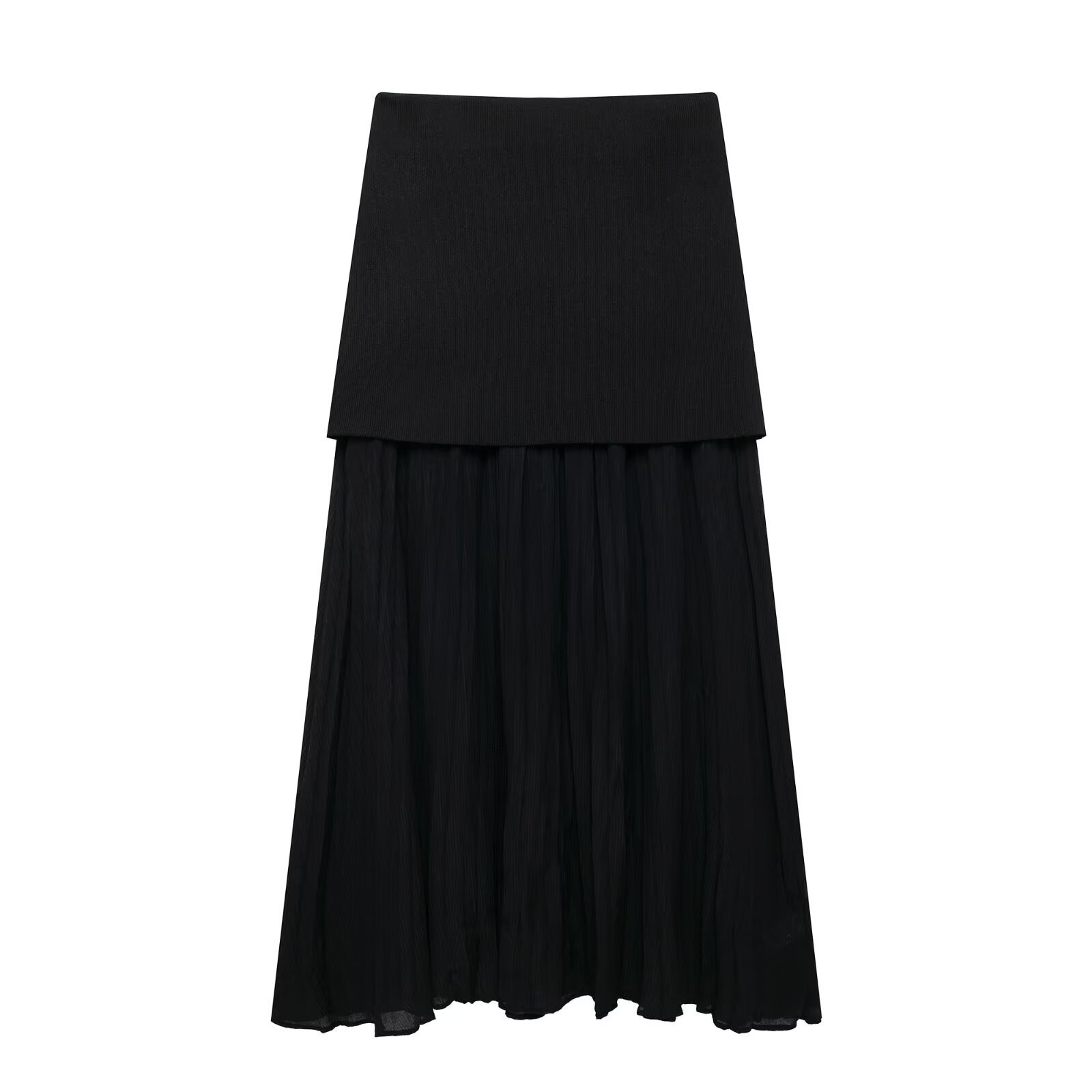 European And American Style Button Knitted Vest Skirt Black Skirt - Shop at LoveMi
