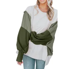 Round Neck Pullover For Women Casual Long Sleeve Sweatshirt Women - Lc25315129P609 Color-Xxl - View 1