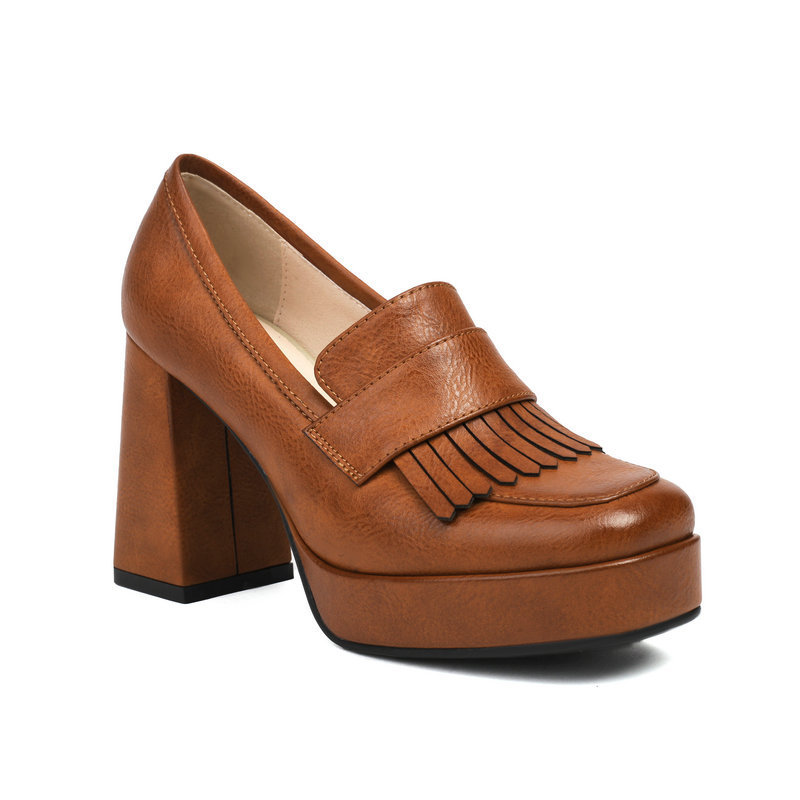 Block-Heeled Square-Toe Pumps, picture 5 of 6
