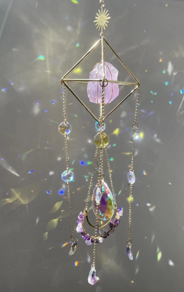 Title 2, Crystal Sun Catcher Hanging Aurora Gem