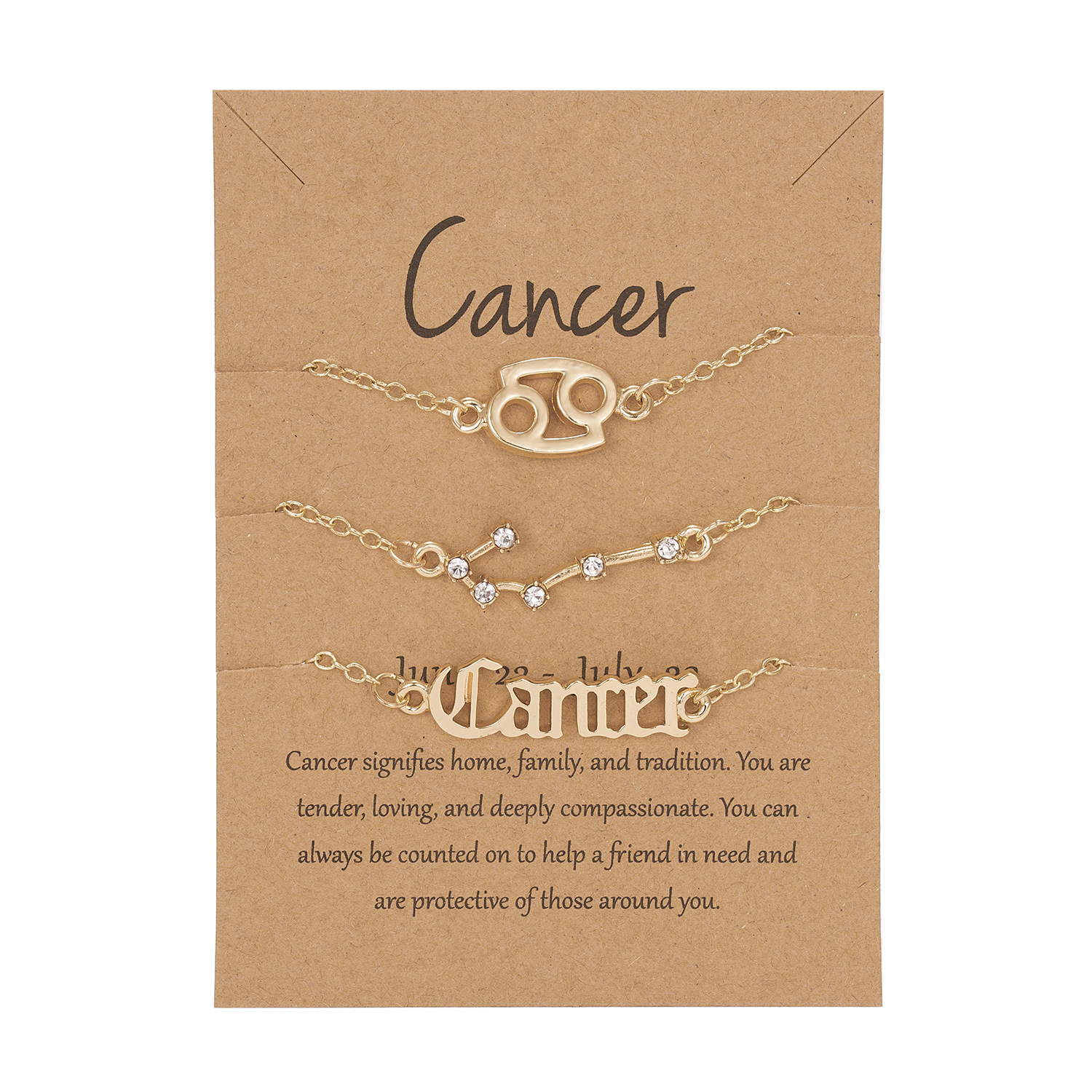 Symbol Starry Sky Ancient English Constellation Bracelet Three-piece Set