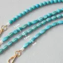Vintage Turquoise Bag Chain Resin Chain view 2