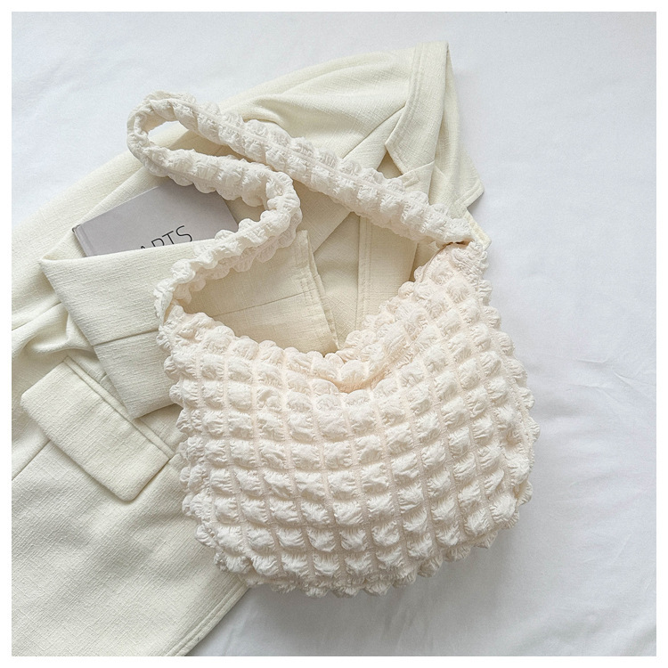 Niche Pleated Clouds Cute Simple Soft Trendy Western Style Underarm Commuter Bag — foto 18