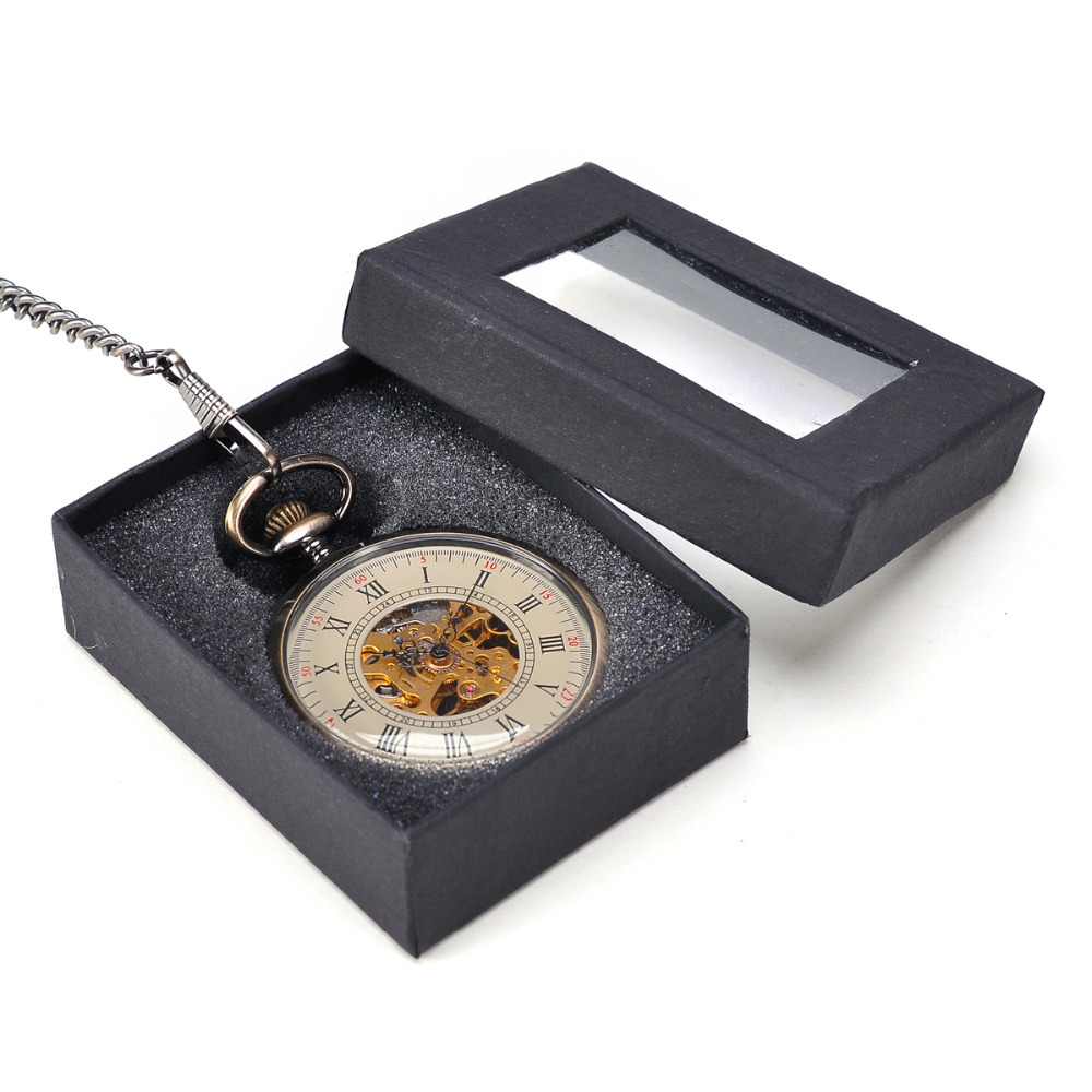 Uncased Mechanical Watch Fashionable Pendant Bronze Pocket Watch 3