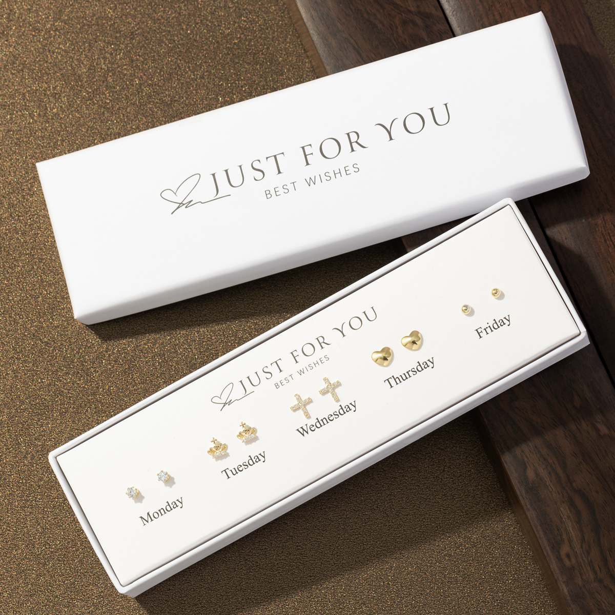 Sterling Silver Needle Peach Heart Stud Earring Cat Week Series