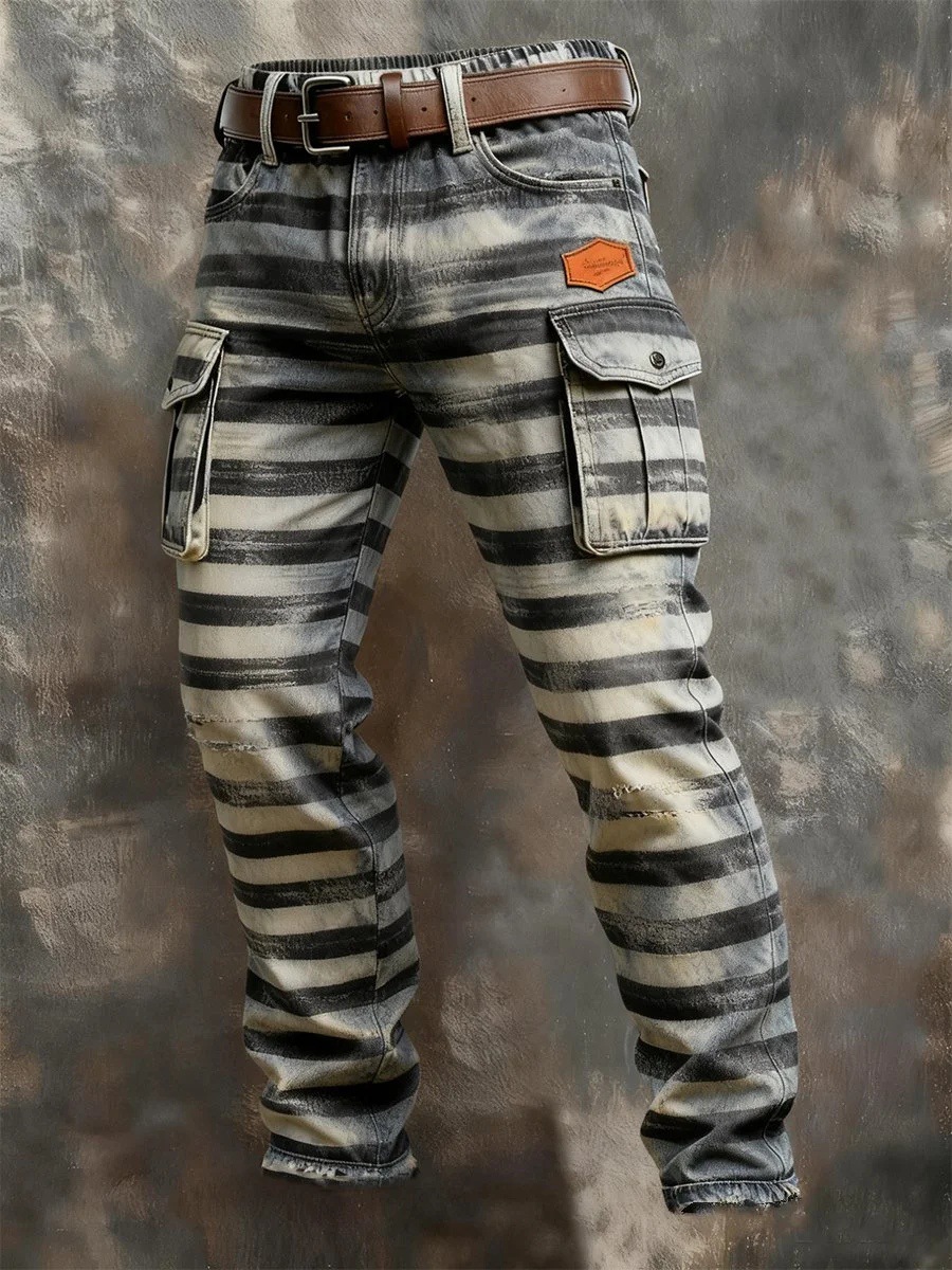 Retro Work Pants For Men In The Punk Style Inspired By Europe And America