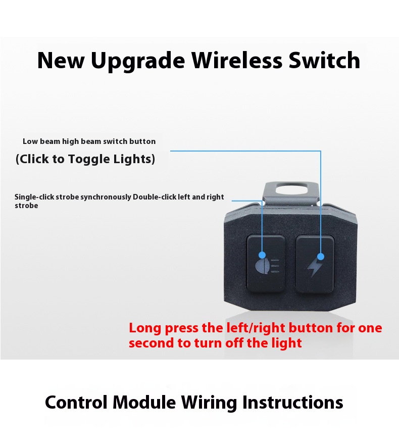Motorcycle Spotlight Electric Car Modification Accent Light Lens Street Lamp Far And Near Light Integrated Tangent Led