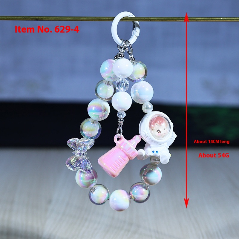 Macaron Colorful Bear Mobile Phone Lanyard Short Finger Lock Circle Ornaments