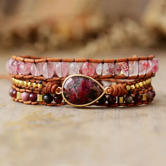 Fashion Personality Handmade Woven Beads Bracelet Red - Shop at LoveMi
