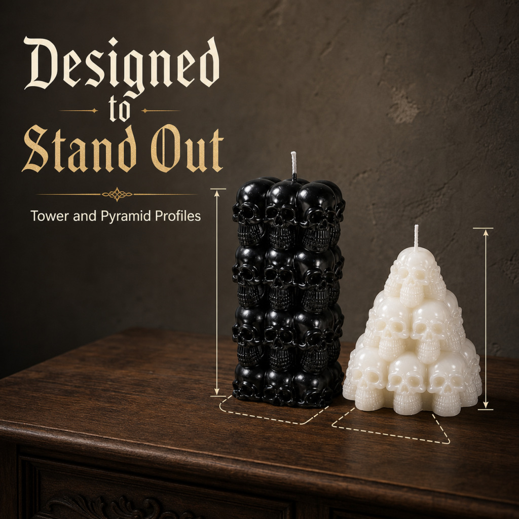 Halloween Skull Pyramid Aromatherapy Candle Ornament everydayshopit media