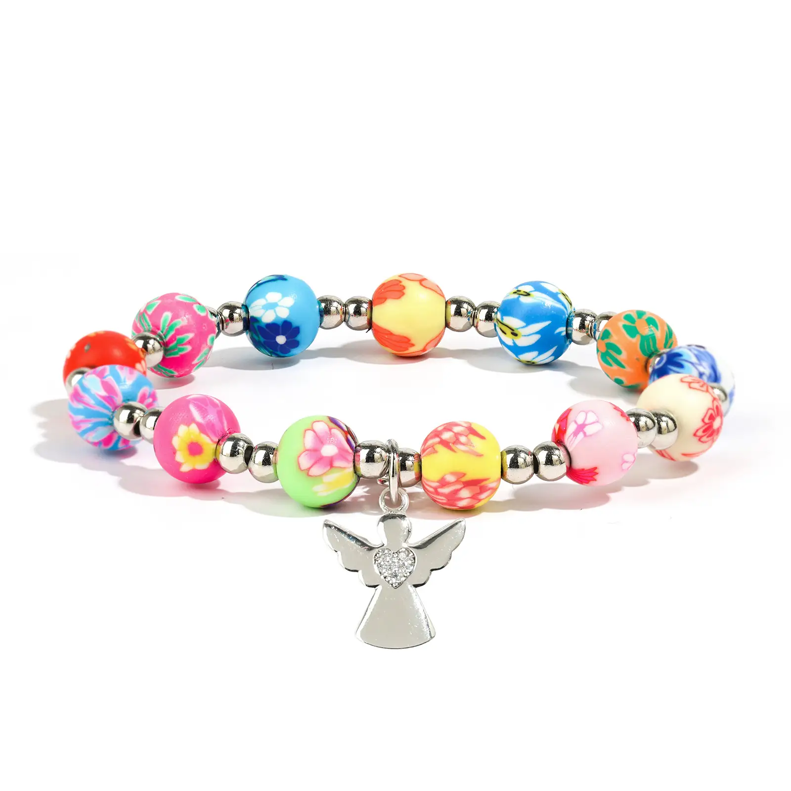 Women's Barra Beads Bracelet Stainless Steel Pendant
