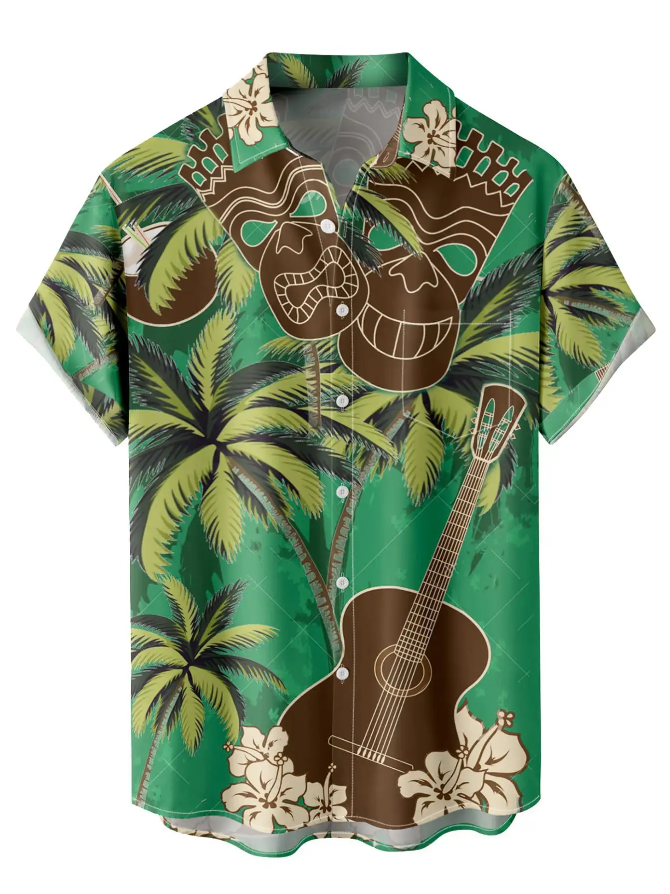 Men's Casual Printing Short Sleeve Shirt Plus Size