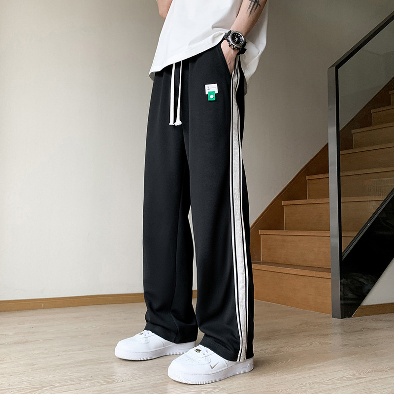 Sweatpants Men's Striped Fashion Straight Loose
