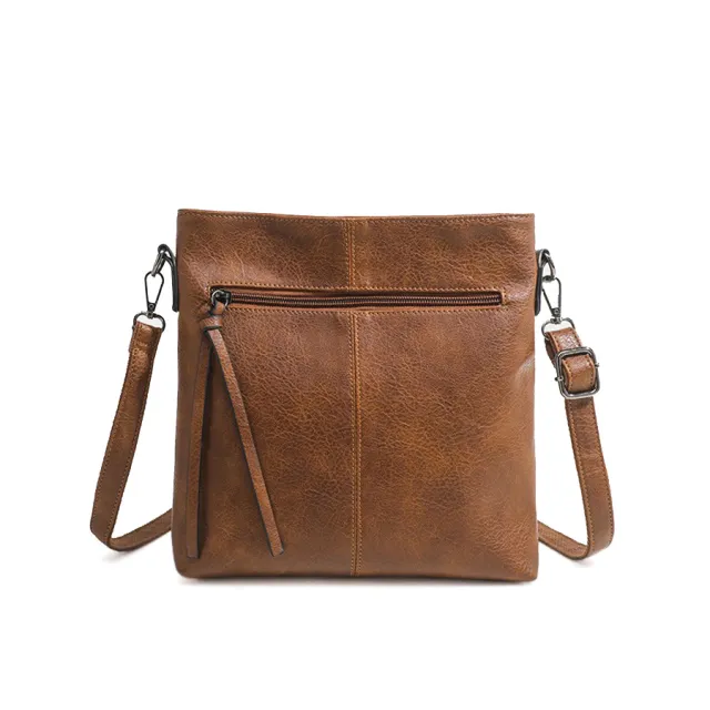 Simple And High end Textured Artificial Leather Retro Men's And Women's Handbags Fashion Red - Shop at LoveMi