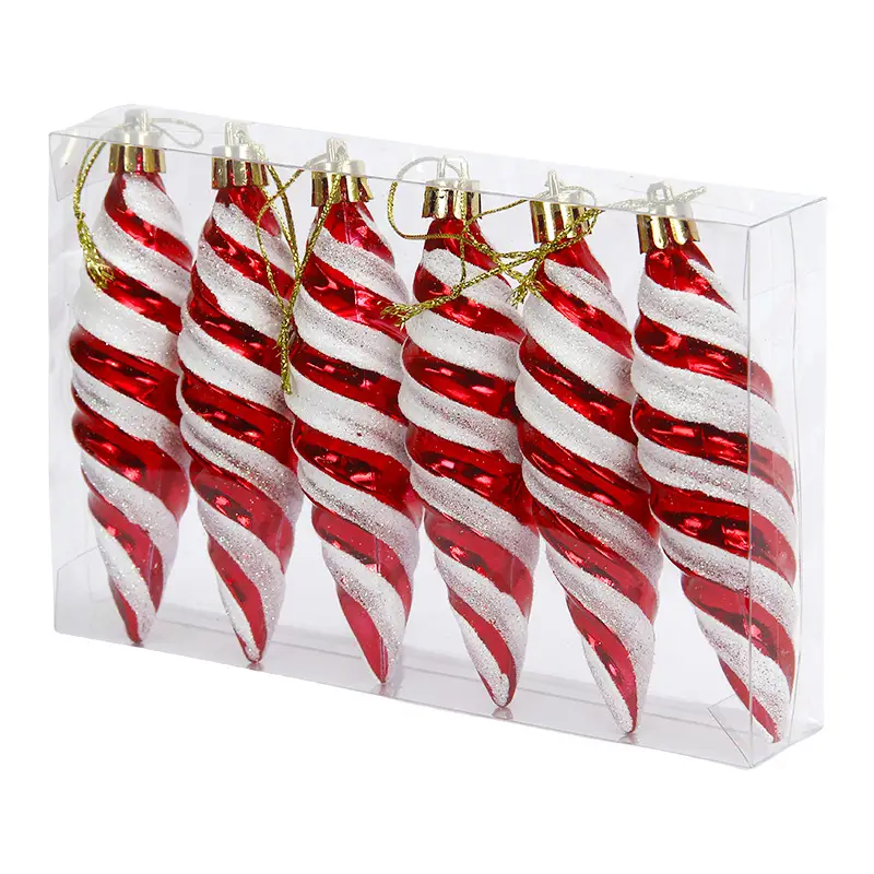 Bright Long Pointed Fruit Painted Christmas Hanging Decoration Suit