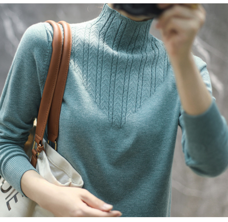 Title 12, Lace Mock Neck Sweater Women