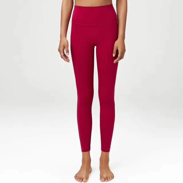 Naked Women sense Hip lifting Fitness Trousers C350 Raspberry Color - Shop at LoveMi
