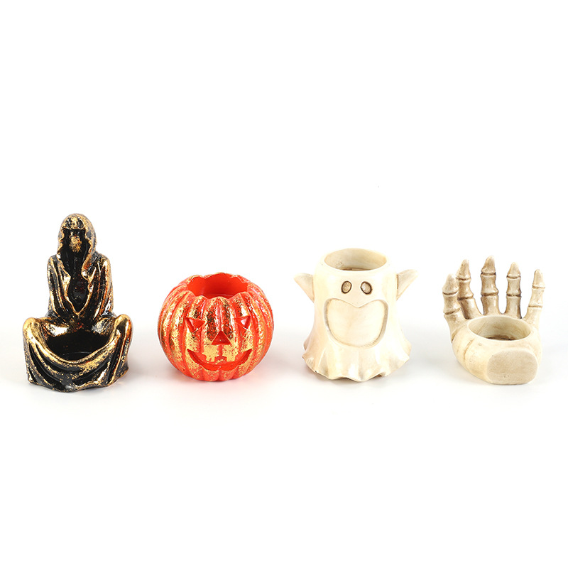 Halloween pumpkin candle holder decorative candlestick