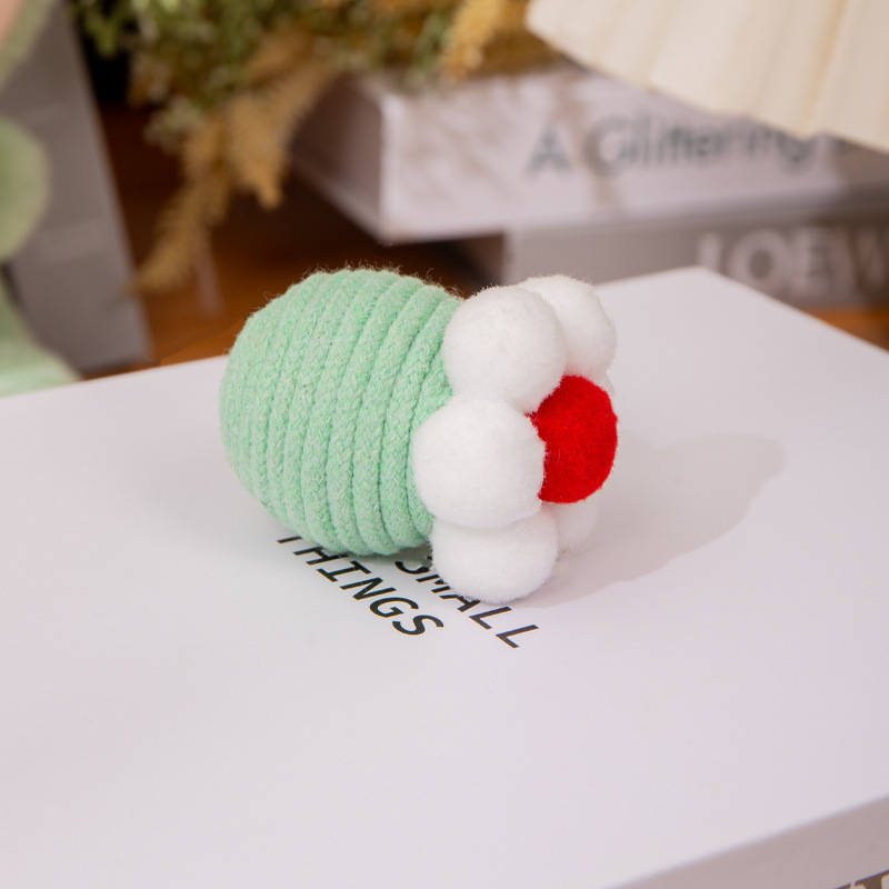 Cat Flower Cotton Rope For Self-amusementperfect For Teeth And Claw Grinding