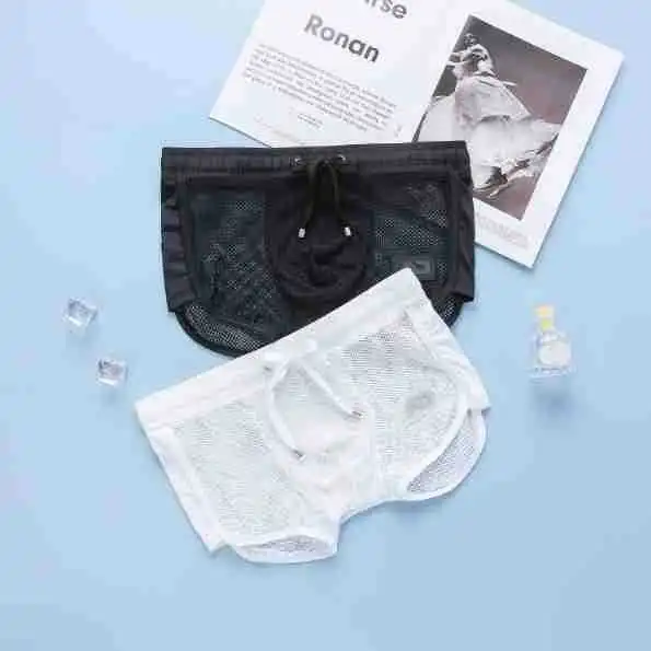 Men's Boxer Classic Loose Arrow Pants Breathable Mesh Men's S Shorts