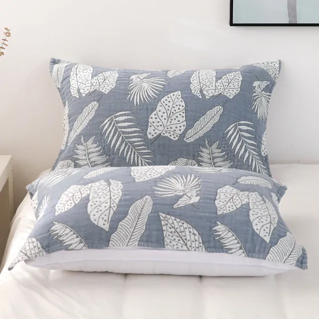 A Pair Of Pillow Towels And Cotton, Simple Nordic Style Blue Two Strips Of Packaging - Shop at LoveMi
