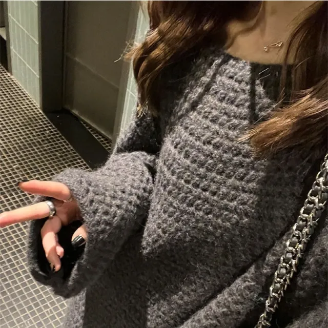 Fashion Knitwear Women's Coat Top Gray - Shop at LoveMi