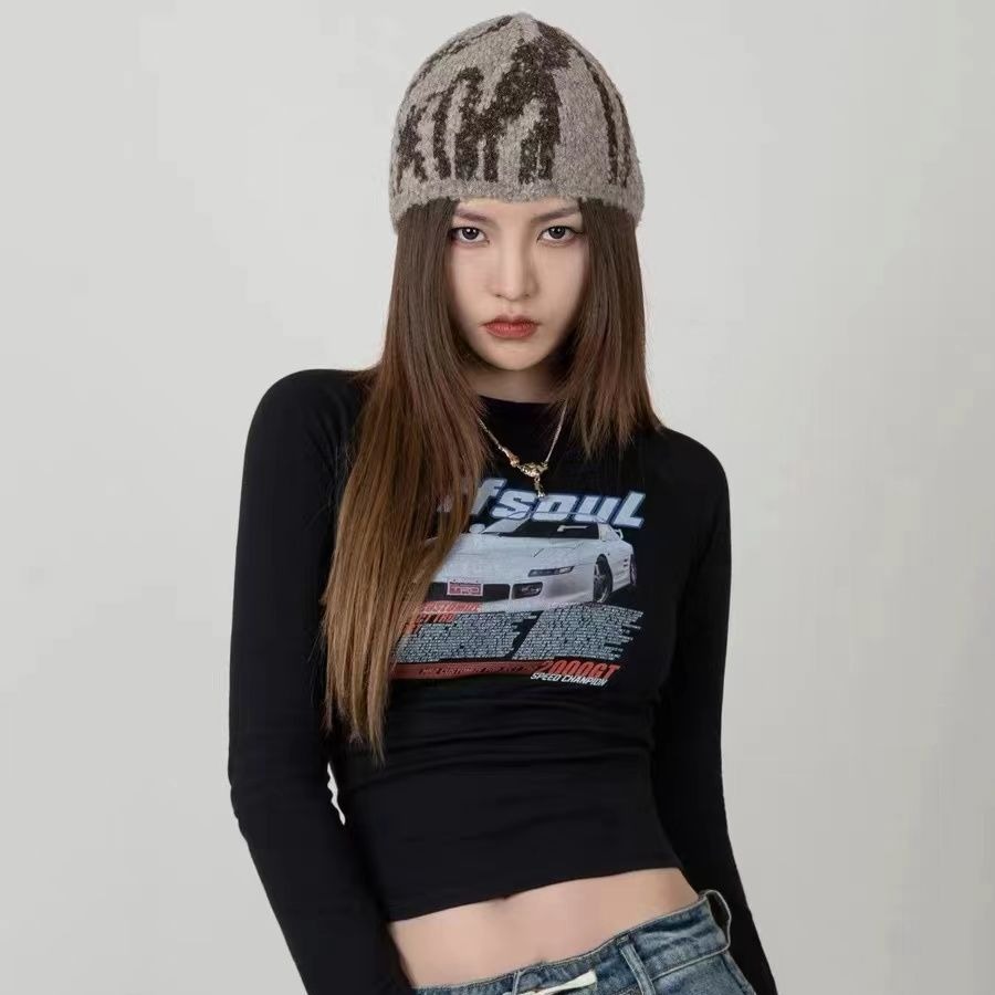 Homemade American Retro Racing Long-sleeved T-shirt