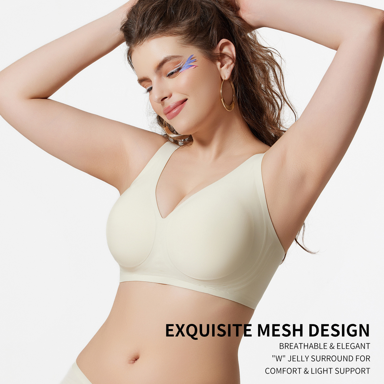 Womens Soft-Cup Shaping Beauty-Boosting Bra
