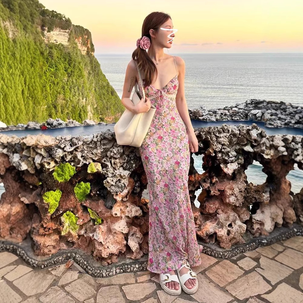 French Strap Floral Skirt For Children