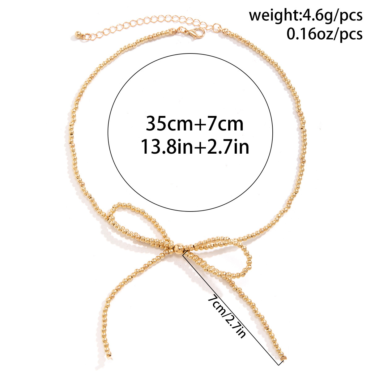 Niche Beaded Knotted Bow Earring Bracelet Necklace