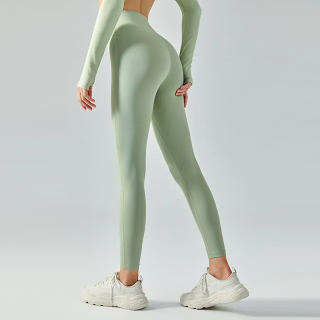 Nude Feel High Waist Belly Contracting Yoga Pants Double sided Brushed Fitness Nude - Shop at LoveMi