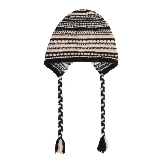 Retro Knit Beanie Women's Warm Wool Hat Black - Shop at LoveMi