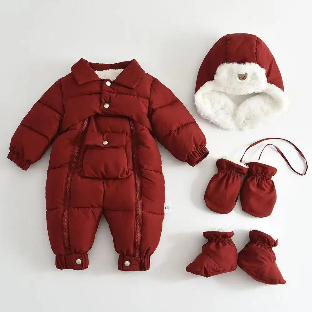 Baby Cotton-padded Thicken Crawler Suit Baby Children Romper