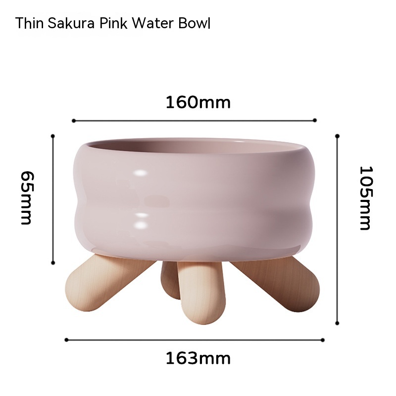 Thin Cherry Pink Water Bowl