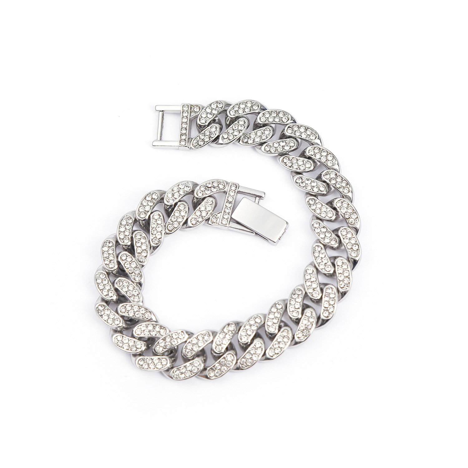 European Hip Hop Men's Full Diamond Bracelet