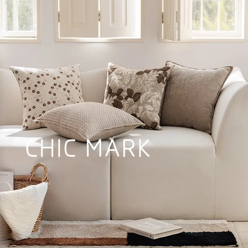 Simple Versatile Jacquard-woven Throw Pillow Square Back Cushion