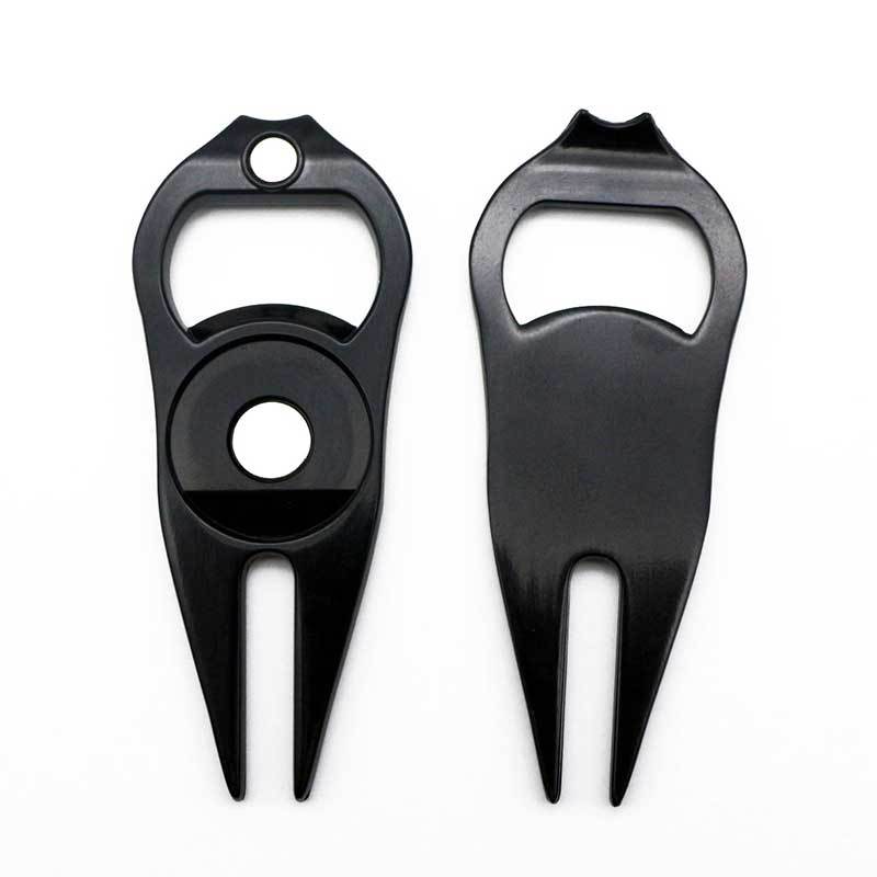 Golf Putting Green Fork Metal Ball Yoke Bottle Opener Ball Marking Turf Tool Gift Black Green — foto 8