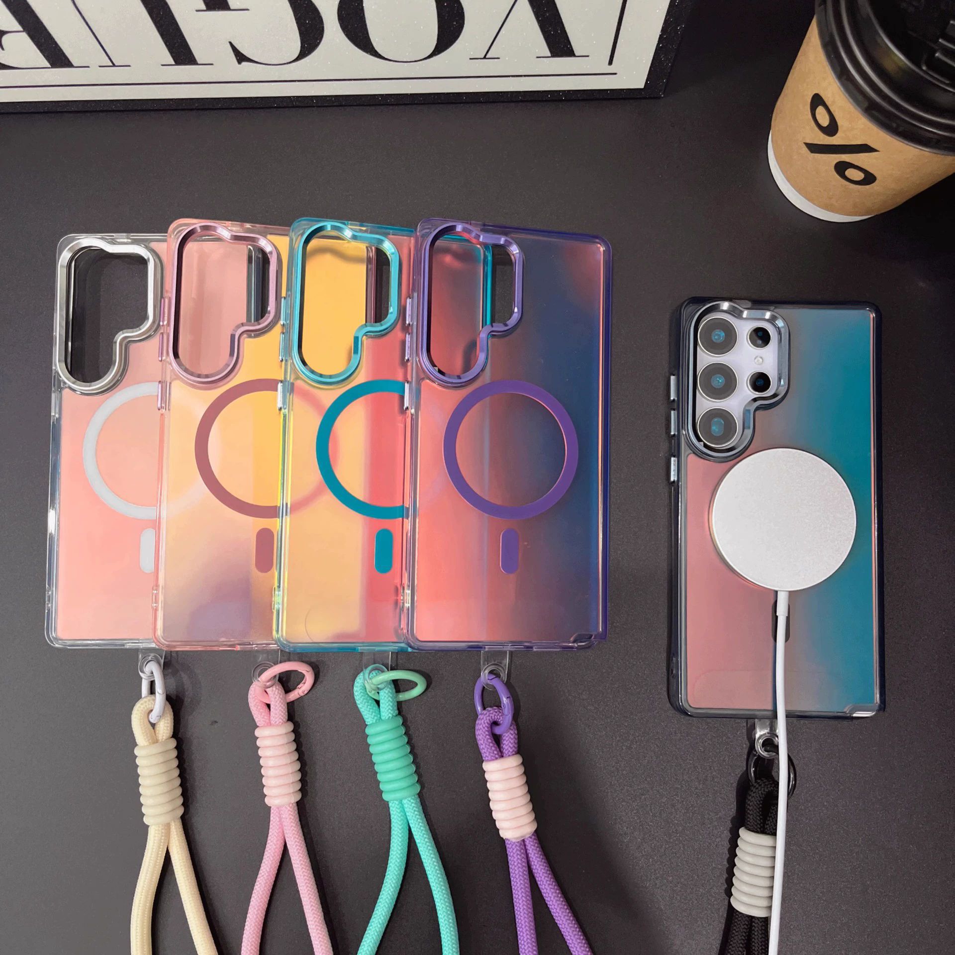 Matte Gradient Metal Lens-Frame Phone Case