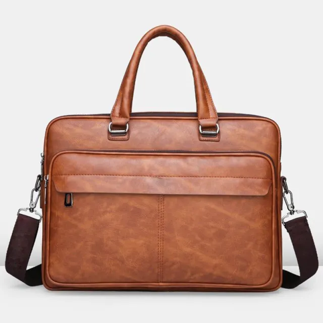 Men's Handbag Simple Business Briefcase Khaki - Shop at LoveMi