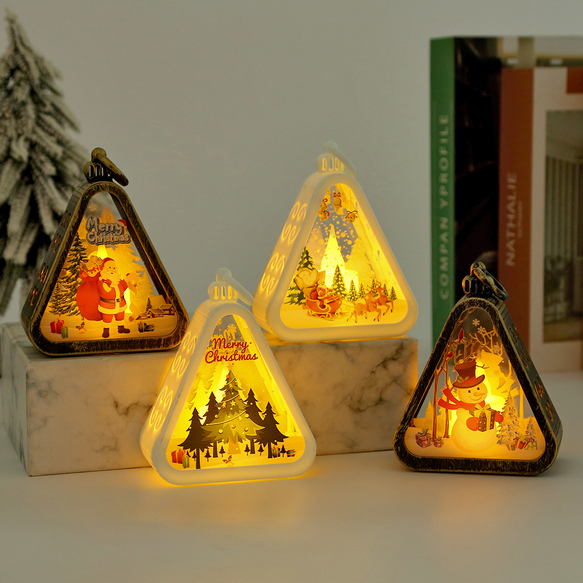 Title 3, Christmas Decorations Retro Electric Candle Lam...