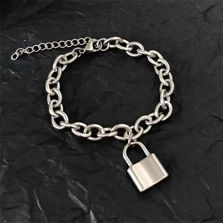 Hip Hop Dark Style Couple Disco Titanium Steel Cross Bracelet